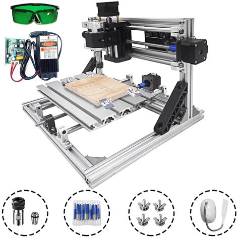 cnc 2418 engraver machine for metal hobby laser head included|3 Axis Mini Diy Cnc 2418+ Router Kit Pcb Milling Engraving .